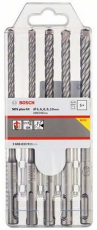 Набор буров BOSCH 2608833911 SDS plus-5x 5шт набор 6/6/8/8/10мм