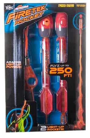 Ракеты Zing с подсветкой для мальчика красный AS999 с пусковым устройством