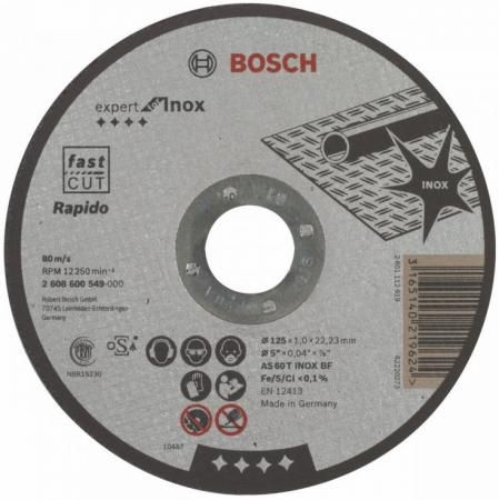Круг отрезной BOSCH Best for Inox 125x0,8x22 (2.608.603.488) по нержавеющей стали