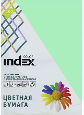 Цветная бумага Index Color IC65/100 A4 100 листов светло-зеленый