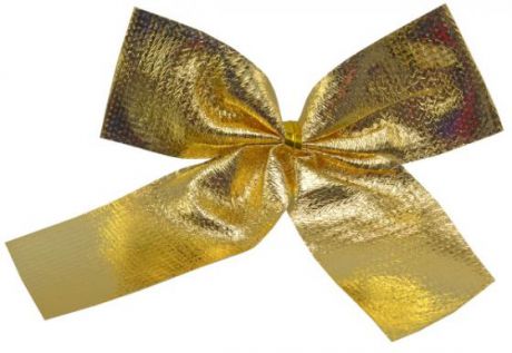 Елочные украшения Winter Wings Бантики 8 см 6 шт золотой текстиль