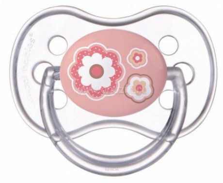 Пустышка круглая Canpol Newborn baby силикон, 6-18 мес., арт. 22/563 цвет розовый
