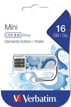 Флешка USB 16Gb Verbatim Mini Elements Edition 49407 USB2.0 белый/рисунок