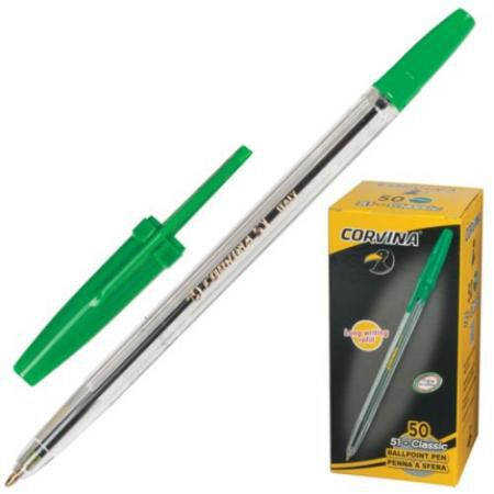 Шариковая ручка CARIOCA Corvina 51 зеленый 0.7 мм 40383/04/28311