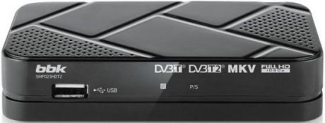 Тюнер цифровой DVB-T2 BBK SMP023HDT2 серый