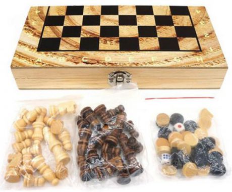 Напольная игра набор игр Shantou Gepai "Шахматы, шашки, нарды" 3в1 W2018-H