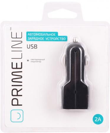 Автомобильное зарядное устройство Prime Line 2210 2.1A USB черный