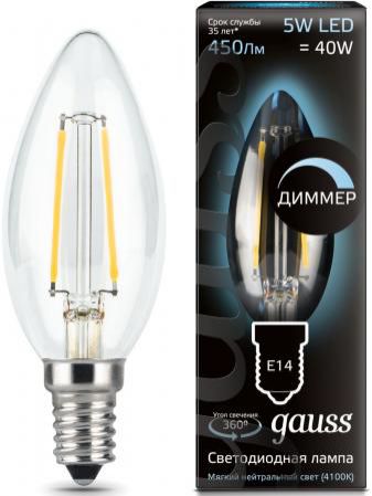 Лампа светодиодная свеча Gauss E14 5W 4100K 103801205-D