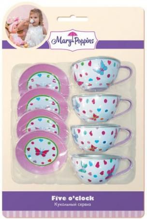 Набор посуды Mary Poppins Бабочки металлическая 453023