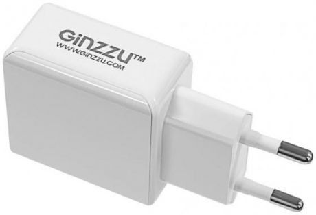 Сетевое зарядное устройство GINZZU GA-3313UW 3.1А USB белый
