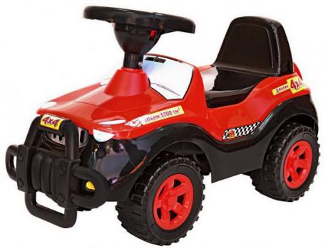 Каталка-машинка R-Toys Джипик пластик от 8 месяцев с клаксоном черный с красным 105