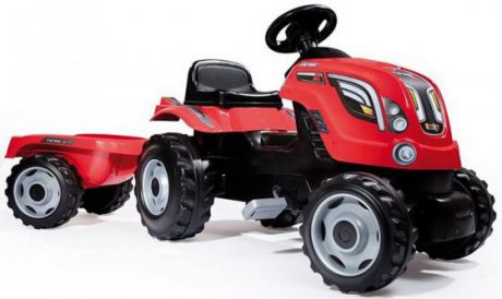 Трактор педальный Smoby XL с прицепом, красный, 142*44*54,5см 710108