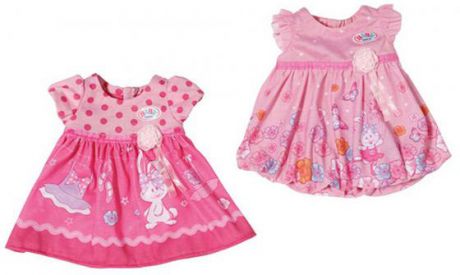 Платье для кукол Zapf Creation Baby Born - Розовое платье цвет в ассортименте
