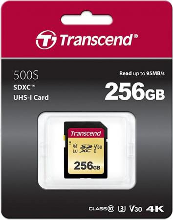 SecureDigital 256Gb Transcend TS256GSDC500S {SDXC Class 10, UHS-I U3, MLC}