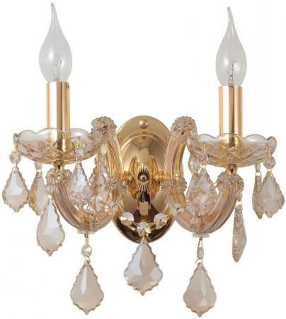 Бра Crystal Lux Ines AP2 Gold/Transparent