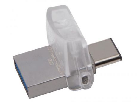Флешка USB 32Gb Kingston DTDUO3C/32GB USB 3.0/3.1 + Type-C серый