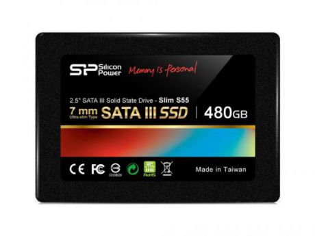 Твердотельный накопитель SSD 2.5" 480 Gb Silicon Power Velox S55 Read 556Mb/s Write 500Mb/s SATA III SP480GBSS3S55S25