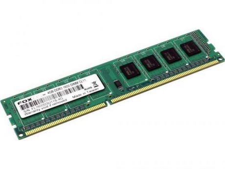 Оперативная память 4Gb (1x4Gb) PC3-12800 1600MHz DDR3 DIMM CL11 Foxline FL1600D3U11S-4GH