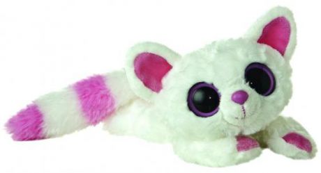 Мягкая игрушка лисица Aurora Юху и друзья Лисица Памми лежачая 16 см белый синтепон плюш