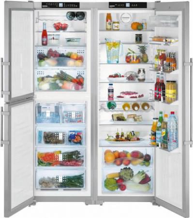 Холодильник Side by Side Liebherr SBSES 7353 серебристый