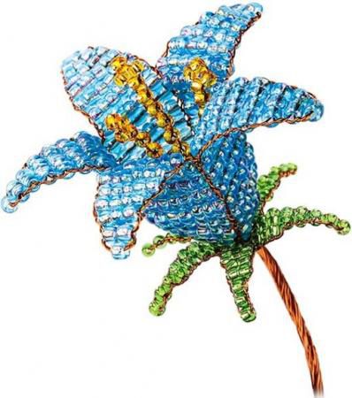 Набор для творчества Клевер Цветы из бисера Голубой колокольчик АА 05-607