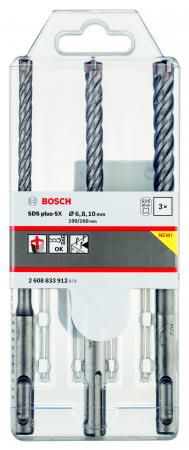 Набор буров BOSCH 2608833912 SDS plus-5x 3шт набор 6/8/10мм