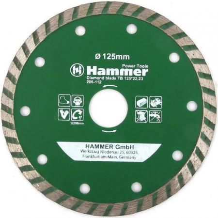 Диск алм. Hammer Flex 206-112 DB TB 125x22мм турбо