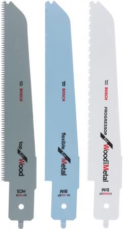 Набор полотен пильных BOSCH 3 шт. (2.608.656.934) дерево/металл, 235мм, 3шт., для ножовки BOSCH PFZ