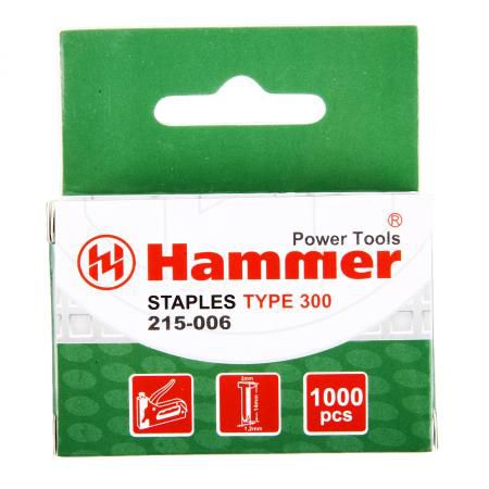 Гвозди для степлера Hammer Flex 215-006 14мм, сечение 1.2мм, T-образные (тип 300), 1000шт.