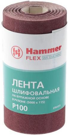 Лента шлиф. Hammer Flex 216-013 115х5м P100 бум. основа, рулон