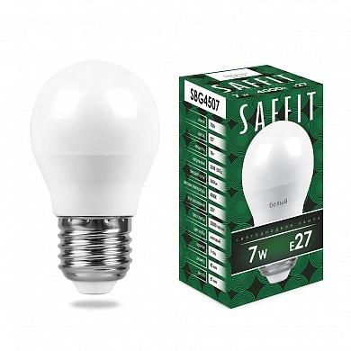 Лампа светодиодная шар Saffit SBG4507 E27 7W 4000K 55037