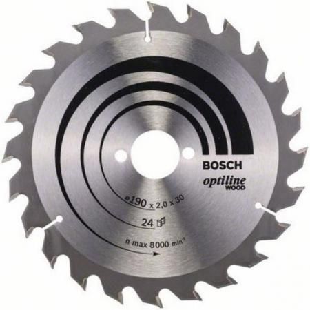 Круг пильный твердосплавный BOSCH 2608641185 190х30мм 24 OPTILINE