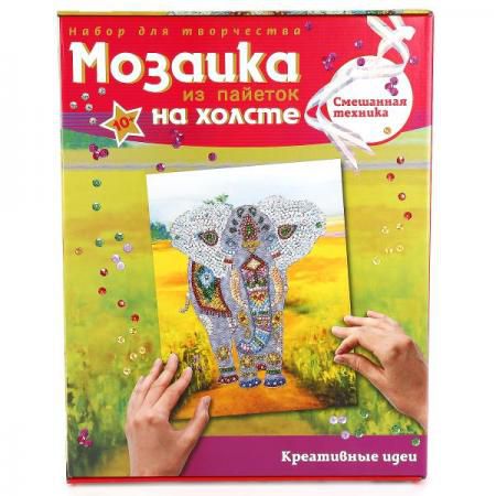Мозаика ВОЛШЕБНАЯ МАСТЕРСКАЯ МХ-03 Слон (на холсте)