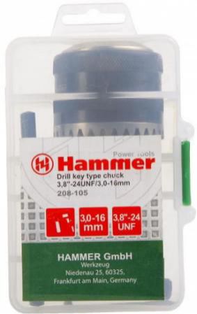 Патрон Hammer Flex 208-105 CH-1 3,0-16мм/3,8-24UNF 3,0-16мм + переходник SDS+