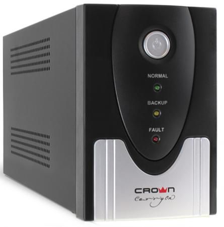 ИБП CROWN 1200VA (CMU-SP1200 COMBO SMART) 2x12V/9AH. розетки 2*IEC + 2*EURO. управление USB