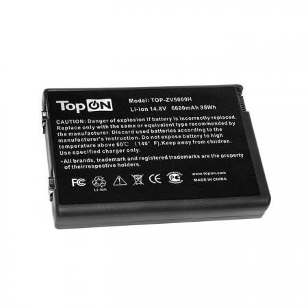 Аккумуляторная батарея TopON TOP-ZV5000H 6600мАч для ноутбуков HP nx9100 nx9110 Pavilion ZX5000 ZV5000 Compaq Presario R3000