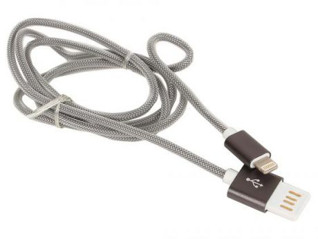 Кабель Gembird USB2.0 AM-Lightning 8P серый металлик 1м CCB-ApUSBgy1m
