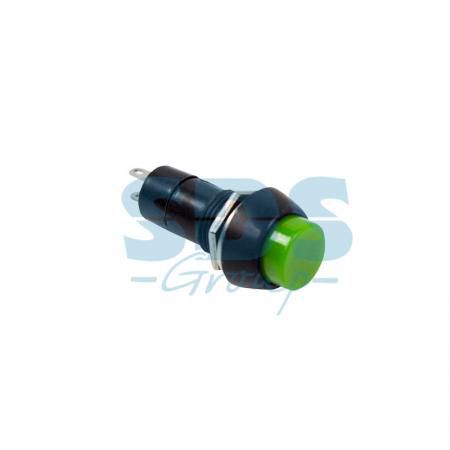 Выключатель-кнопка 250V 1А (2с) (ON)-OFF Б/Фикс зеленая REXANT
