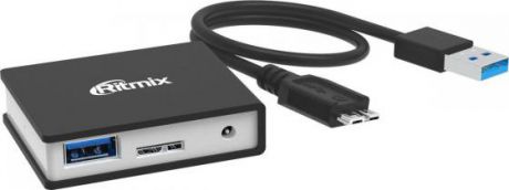 Концентратор USB 2.0 Ritmix CR-3400 4 x USB 2.0 черный белый