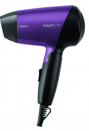 Фен Scarlett SC-HD70T15 1000Вт чёрный фиолетовый
