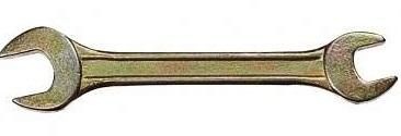 Ключ рожковый СИБРТЕХ 14311 (19 / 22 мм) желтый цинк