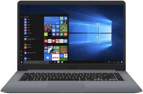 Ноутбук ASUS VivoBook S15 S510UN-BQ349 15.6" 1920x1080 Intel Core i5-8250U 1 Tb 128 Gb 8Gb nVidia GeForce MX150 2048 Мб серый DOS 90NB0GS5-M08720