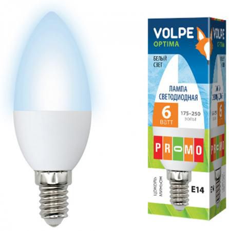 Лампа светодиодная VOLPE LED-C37-6W/NW/E14/FR/O 6Вт Е14 С37