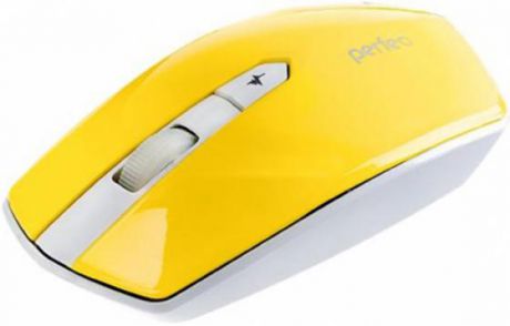Perfeo мышь беспров., оптич. "EDGE", 4 кн, DPI 800-1600, USB, жёлтый (PF-838-WOP-Y)