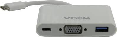 Адаптер Type-C VCOM Telecom CU426 круглый серый