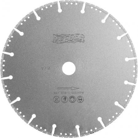 Универсальный алмазный диск MESSER V/M 01-11-125 с возможностью сухой резки, 125D-2.5T-3W- 22.2