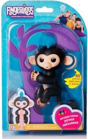 Интерактивная игрушка обезьянка Fingerlings обезьянка Финн 12 см черный 3701A