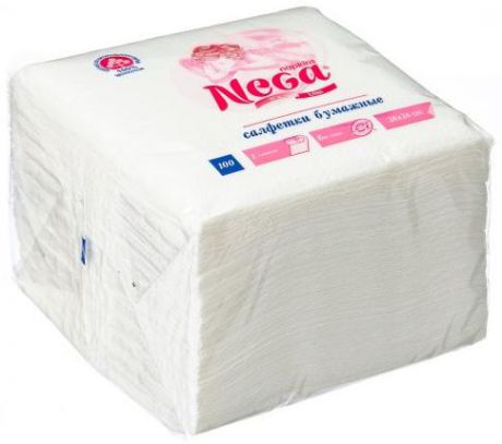 Салфетки бумажные NEGA 0400 100 шт 1-слойные
