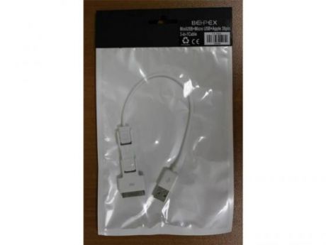 Кабель MiniUSB Gembird для iPod iPhone iPad 3в1 белый + Micro USB + Apple 30pin