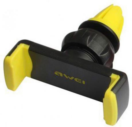 AWEI X1-YEW держатель для телефона, на воздуховод, зажим, черный/желтый